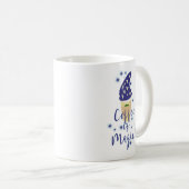 Coffee Is Magic Mocha Wizard Cartoon Slogan Mug Kaffeetasse (VorderseiteRechts)
