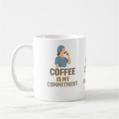 Coffee Is My Commitment – Funny Nurse Coffee Mug Kaffeetasse (Links)