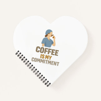 Coffee Is My Commitment Nurse Spiral Notebook Notizblock
