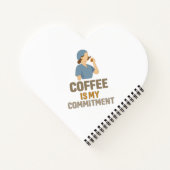 Coffee Is My Commitment Nurse Spiral Notebook Notizblock (Rückseite)