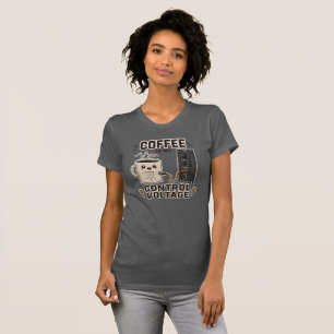 Coffee Is My Control Voltage – Cute Modular Synth T-Shirt