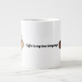 Coffee Is My Love Language Jumbo-Tasse (Vorderseite)