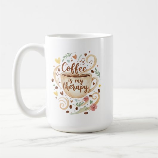 Coffee Is My Therapy Mug Funny Coffee Cup Kaffeetasse (Links)