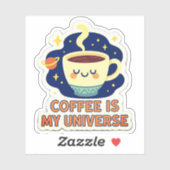 Coffee Is My Universe – Funny Cosmic Coffee Lover  Aufkleber (Blatt)