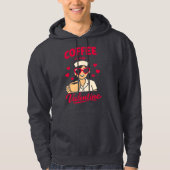 Coffee Is My Valentine Cute Coffee Lover Hoodie (Vorderseite)