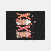 Coffee Is My Valentine Funny Teacher Coffee Lover  Fleecedecke (Vorderseite (Horizontal))