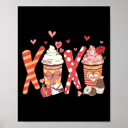 Coffee Is My Valentine Funny Teacher Coffee Lover Poster (Vorne)