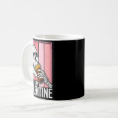 Coffee Is My Valentine Skeleton Skull Valentines D Kaffeetasse (Vorderseite Links)