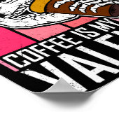 Coffee Is My Valentine Skeleton Skull Valentines D Poster (Ecke)