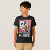 Coffee Is My Valentine Skeleton Skull Valentines D T-Shirt (Vorne ganz)