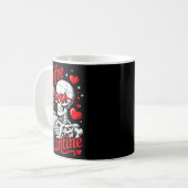 Coffee Is My Valentine Skeleton Valentine Funny Co Kaffeetasse (Vorderseite Links)