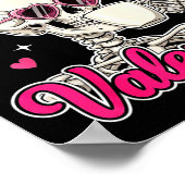 Coffee Is My Valentine Skeleton Valentine Funny Co Poster (Ecke)