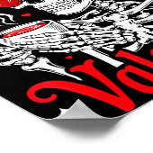 Coffee Is My Valentine Skeleton Valentine Funny Co Poster (Ecke)