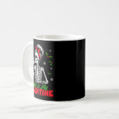 Coffee Is My Valentine Skeleton Women Christmas Fu Kaffeetasse (Vorderseite Links)