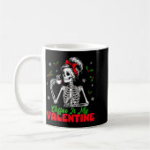 Coffee Is My Valentine Skeleton Women Christmas Fu Kaffeetasse (Links)