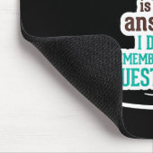 Coffee Is The Answer I Don't Remember The Question Mousepad (Ecke)