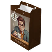 Coffee is the Best Medicine Mittlere Geschenktüte (Vorderseite Schrägansicht)