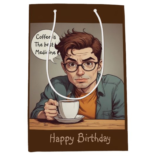 Coffee is the Best Medicine Mittlere Geschenktüte (Vorderseite)