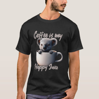 Coffee ist mein glücklicher Saft Koala T-Shirt