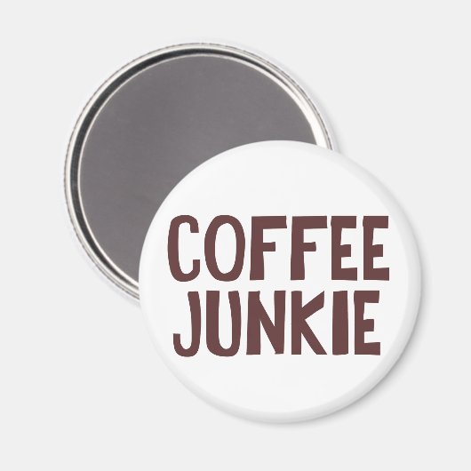 Coffee Junkie Magnet (Vorderseite/Rückseite)