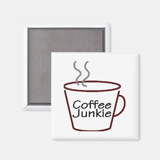 Coffee Junkie Magnet (Vorderseite/Rückseite)