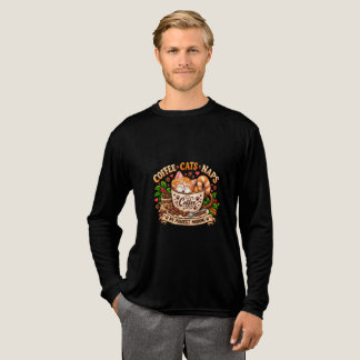 Coffee-Katzen-Nickerchen-T-Shirt Tri-Blend Shirt