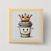 Coffee King Kawaii Button (Vorderseite)