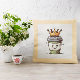 Coffee King Kawaii Kissen