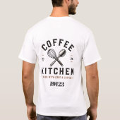 ☕ Coffee Kitchen Cafe Personal Logo ☕ T-Shirt (Rückseite)