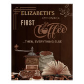 Coffee Kitchen Custom Decor  Poster (Vorderseite)