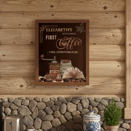 Coffee Kitchen Custom Decor  Poster