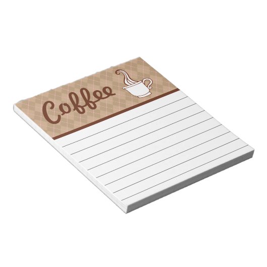 Coffee Kitchen Notepad - Geschenk aus der Einkaufs Notizblock (angewinkelt)