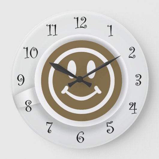 Coffee Kitchen Wall Clocks Große Wanduhr (Vorderseite)