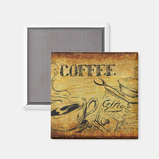 Coffee Kühlschrank Magnet (Vorderseite/Rückseite)