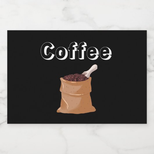 Coffee Label jar Lebensmitteletikett (Einzelnes Label)