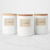 Coffee Label – Retro Coffee Beans Lebensmitteletikett (Flaschen)
