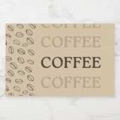 Coffee Label – Retro Coffee Beans Lebensmitteletikett (Einzelnes Label)