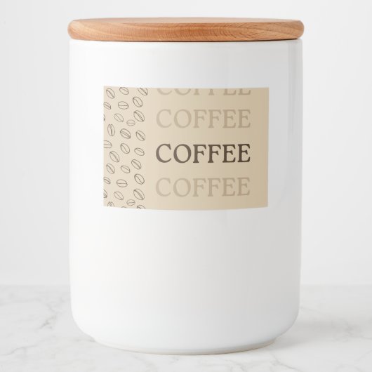 Coffee Label – Retro Coffee Beans Lebensmitteletikett (Vorderseite)
