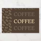 Coffee Label – Retro Coffee Beans Lebensmitteletikett (Einzelnes Label)