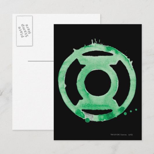 Coffee Lantern Symbol - Grün Postkarte (Vorne/Hinten)