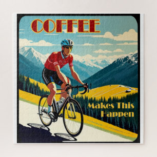 Coffee lässt das Radfahren geschehen Puzzle