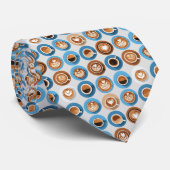 Coffee Latte Lovers Custom Necktie Krawatte (Gerollt)