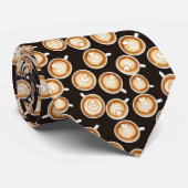 Coffee Latte Lovers Custom Necktie Krawatte (Gerollt)