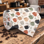 Coffee Latte Lovers Custom Necktie Krawatte<br><div class="desc">This custom necktie is perfect for the coffee lover in your life! Featuring a unique and eye-catching design,  this tie is a stylish way to express their passion for the perfect cup. Whether it's for a special occasion or everyday wear,  this necktie makes a thoughtful and memorable gift.</div>