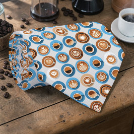 Coffee Latte Lovers Custom Necktie Krawatte