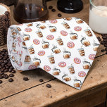 Coffee Latte Lovers Custom Necktie Krawatte<br><div class="desc">This custom necktie is perfect for the coffee lover in your life! Featuring a unique and eye-catching design,  this tie is a stylish way to express their passion for the perfect cup. Whether it's for a special occasion or everyday wear,  this necktie makes a thoughtful and memorable gift.</div>