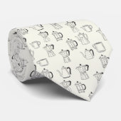 Coffee Latte Lovers Custom Necktie Krawatte (Gerollt)