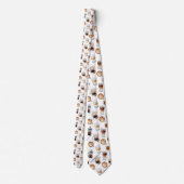 Coffee Latte Lovers Custom Necktie Krawatte (Rückseite)