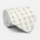 Coffee Latte Lovers Custom Necktie Krawatte (Gerollt)