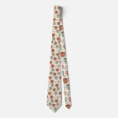 Coffee Latte Lovers Custom Necktie Krawatte (Vorderseite)